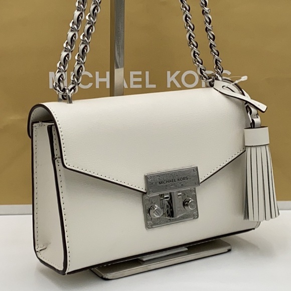 MICHAEL KORS ROSE SMALL LEATHER XBODY OPTIC WHITE - Picture 6 of 16